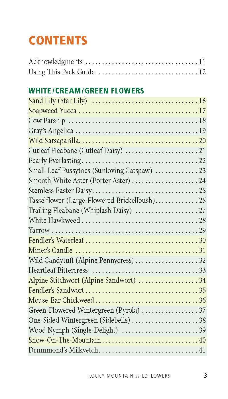 Rocky Mountain Wildflowers (Colorado Mountain Club Pack Guide)