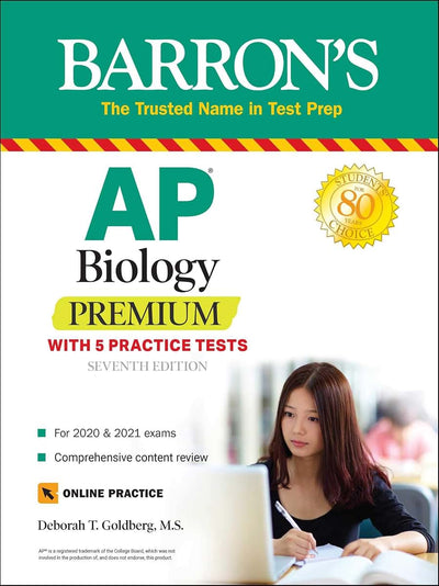 AP Biology Premium: With 5 Practice Tests (Barron's Test Prep)