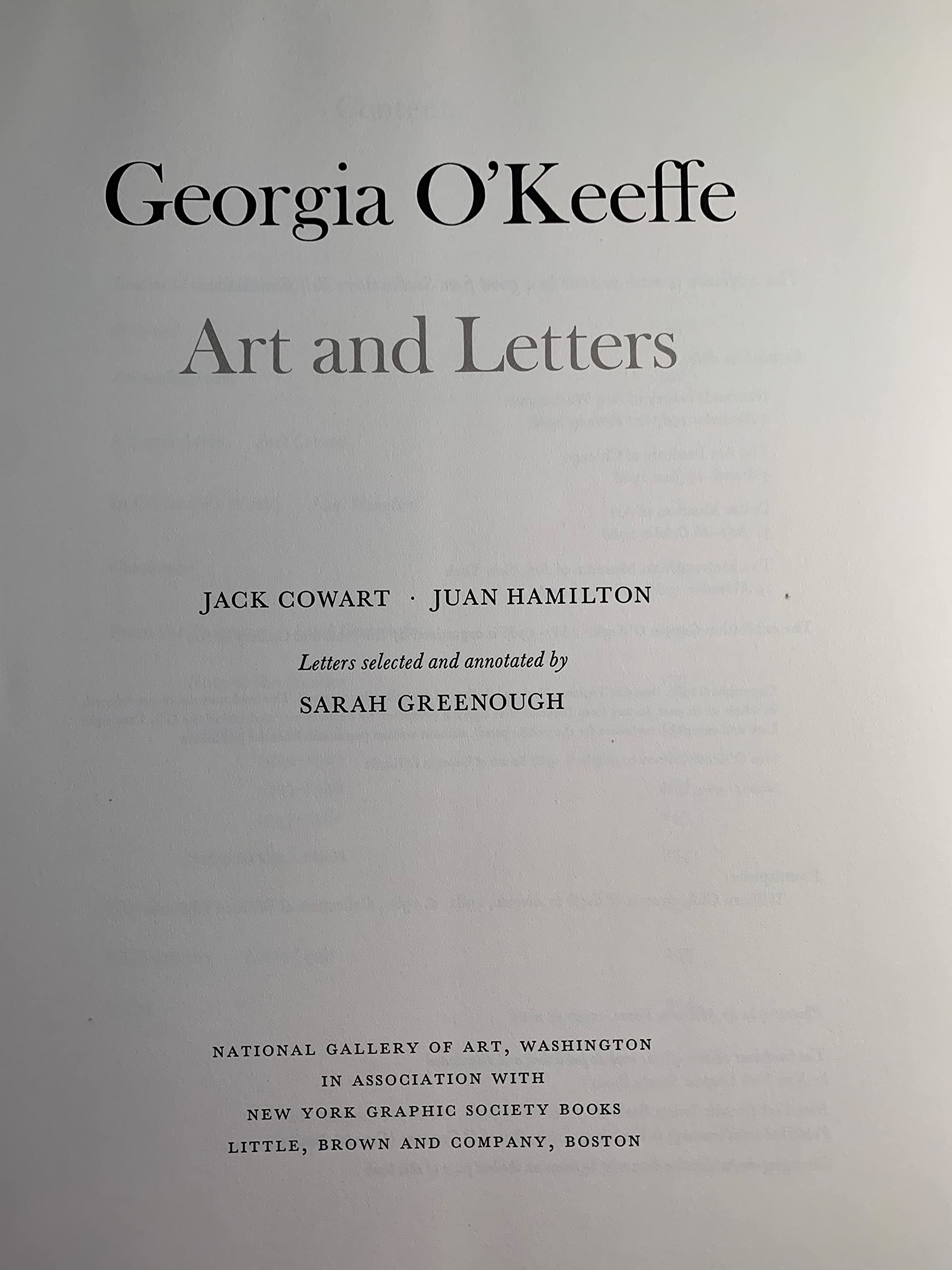 Georgia O'Keeffe: Art and Letters