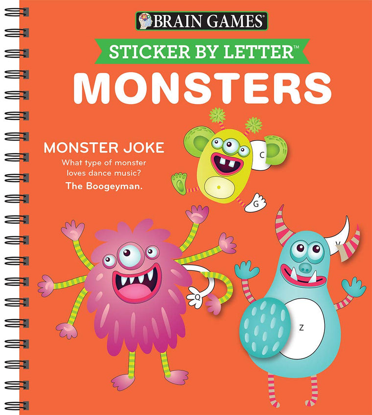 Brain Games - Sticker by Letter: Monsters + Jokes