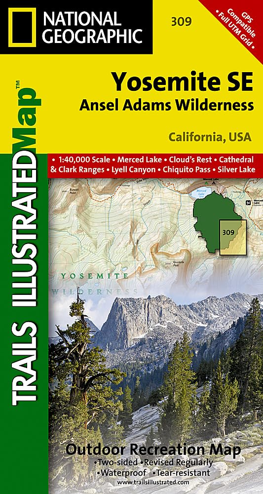 Yosemite SE: Ansel Adams Wilderness (National Geographic Trails Illustrated Map) (National Geographic Trails Illustrated Map, 309)