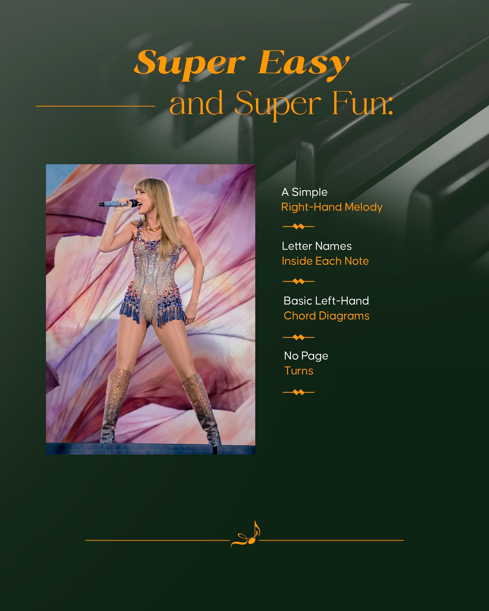 Taylor Swift Super Easy Songbook, 2nd Edition  Beginner Piano Sheet Music Book with 30 Simplified Pop Hits  Easy Piano Songs for Students Teachers Fans and Young Musicians Learning Piano