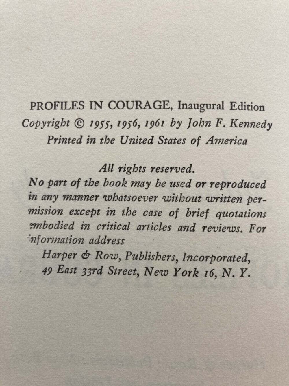 Profiles in Courage by Kennedy, John F.