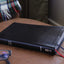 NIV, Thinline Bible, Bonded Leather, Black, Red Letter, Comf