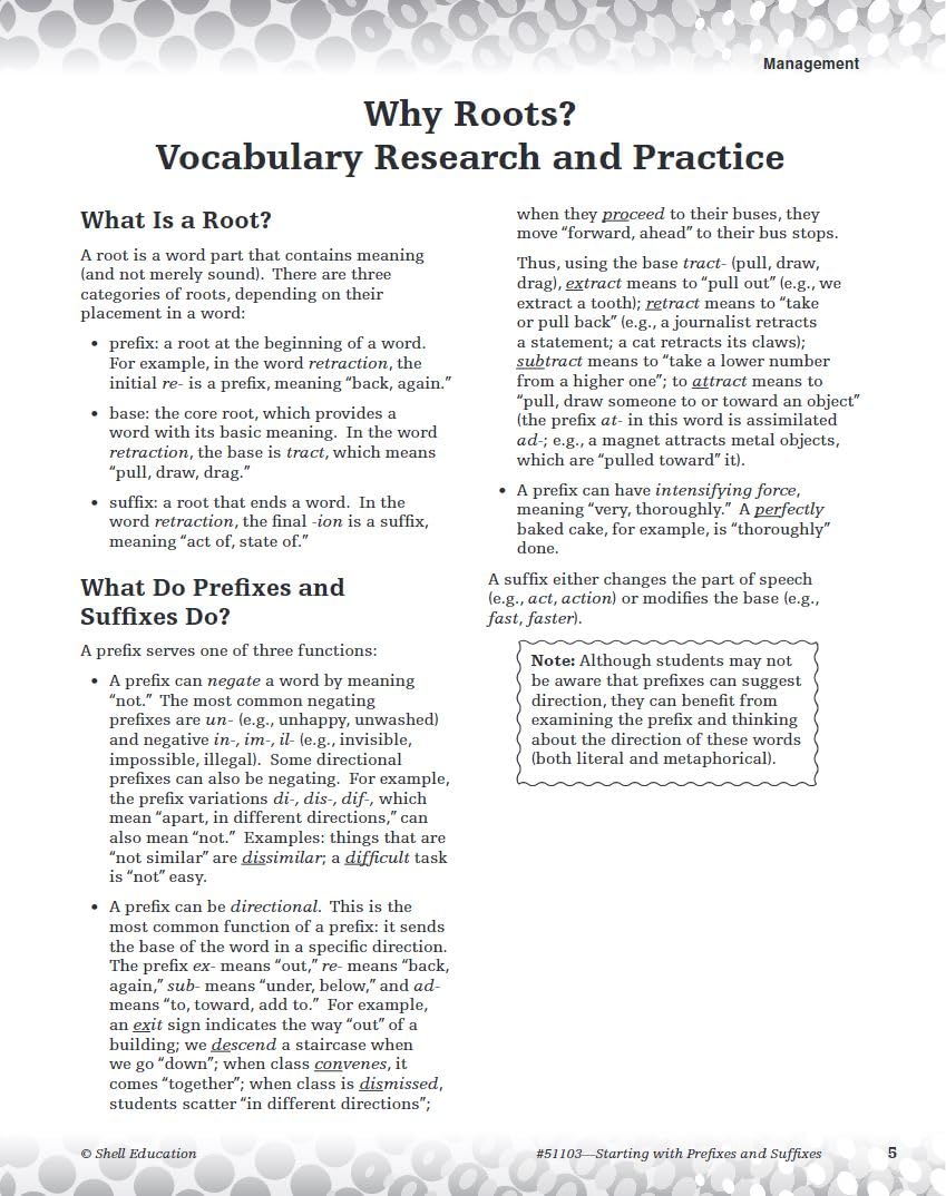 Starting with Prefixes and Suffixes (Getting to the Roots of)