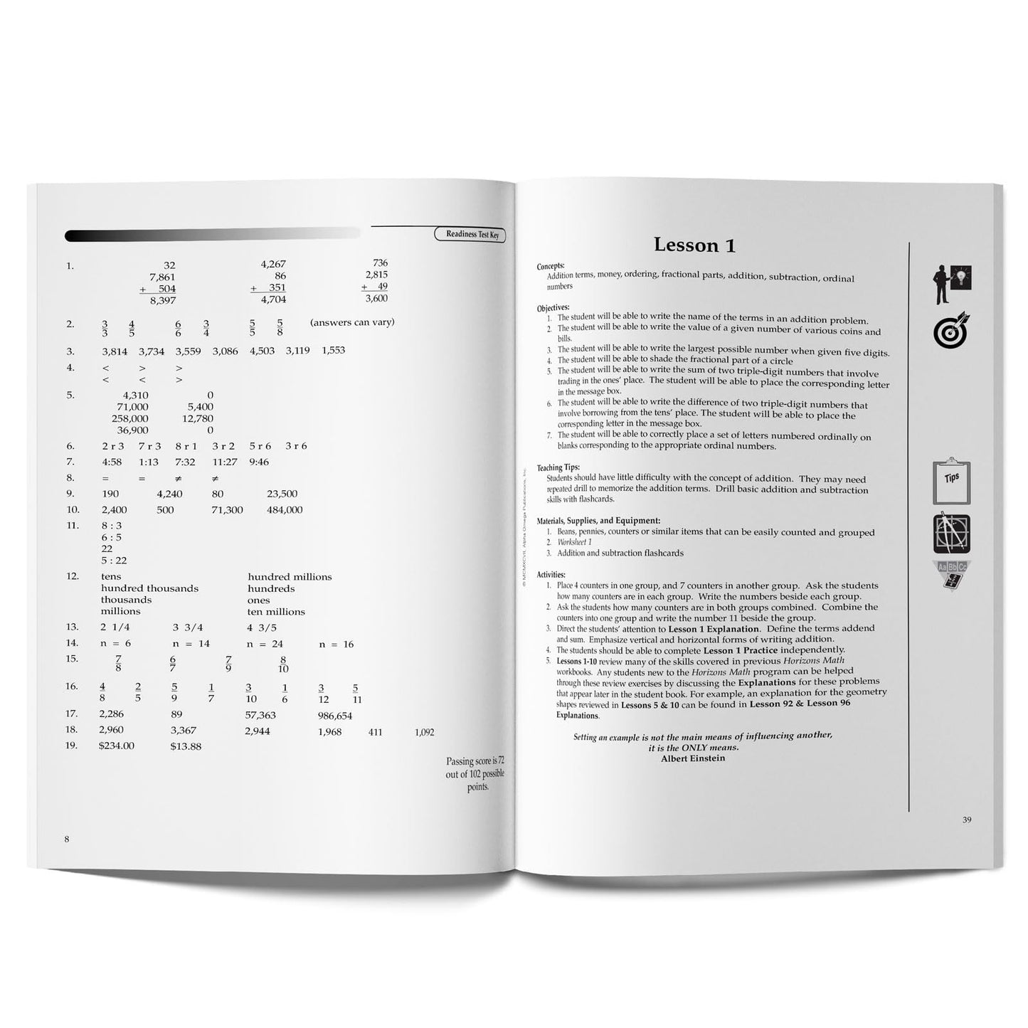 Horizons Math 4th Grade Teacher's Guide by Cindi Mitchell &