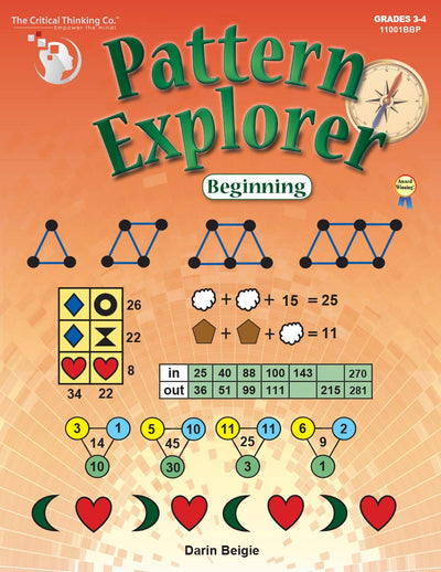 Pattern Explorer Beginning Workbook - Pattern Problems to Develop Mathematical Reasoning (Grades 3-4)