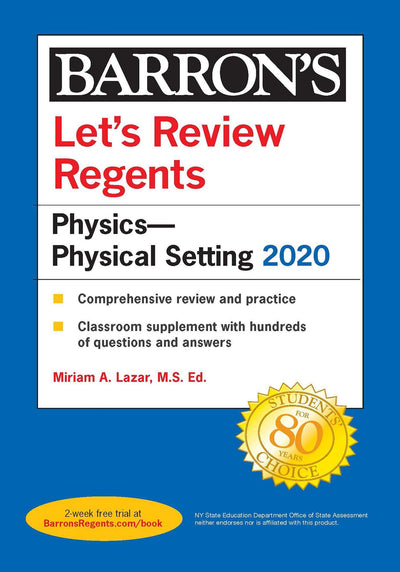 Let's Review Regents: Physics--Physical Setting 2020 (Barron's Regents NY)