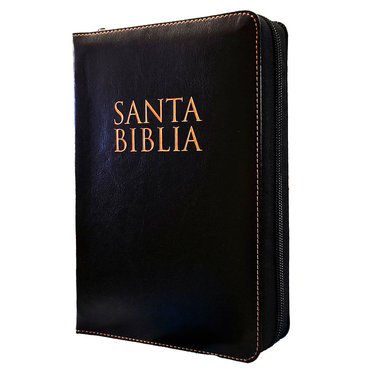 Biblia Reina Valera 1960 Letra Grande de 14 puntos en tamano manual con cierre, Indice, forro en senti cuero color Negro Edicion Especial de Lujo Coleccion Celestial (Spanish Edition)