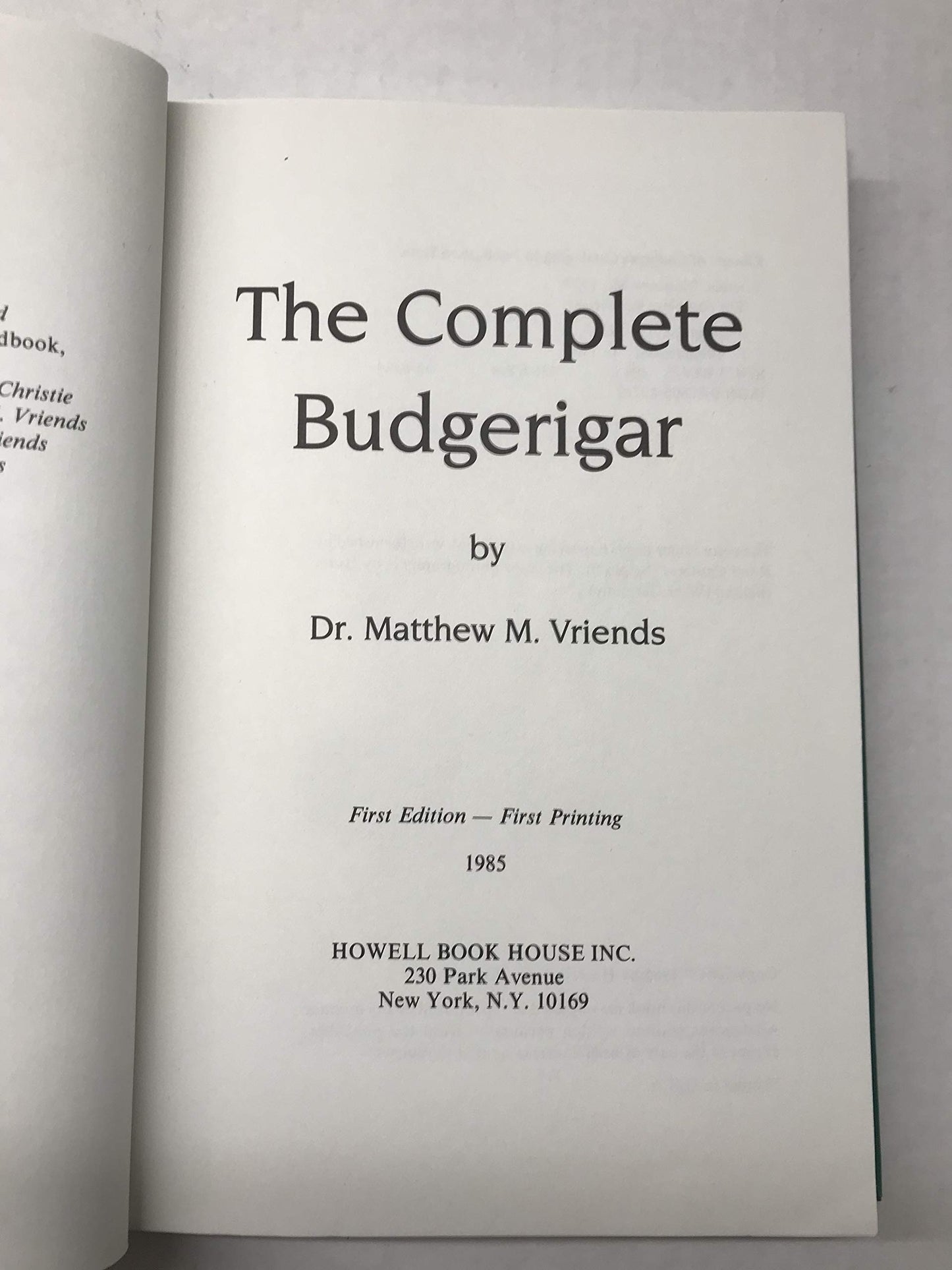 The Complete Budgerigar
