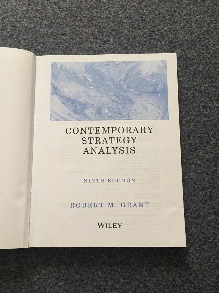 Contemporary Strategy Analysis Text Only