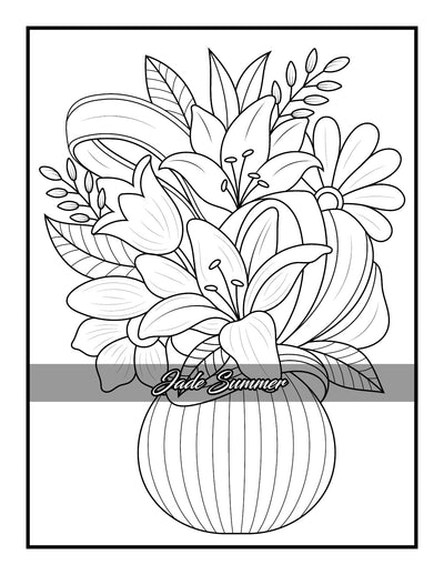 100 Flowers: An Adult Coloring Book with Bouquets, Wreaths, Swirls, Patterns, Decorations, Inspirational Designs, and Much More!