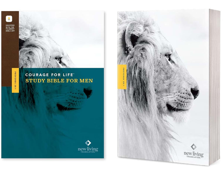 NLT Courage For Life Study Bible for Men, Filament Enabled (Softcover)