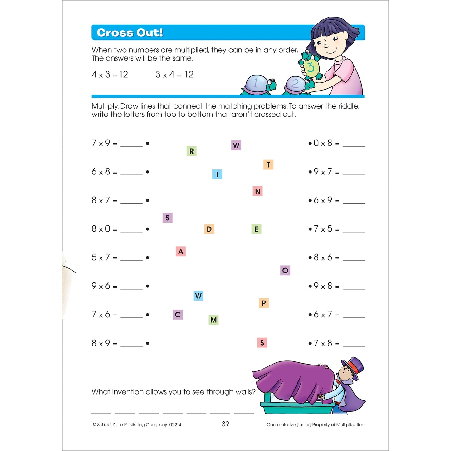 School Zone Multiplication Facts Made Easy Workbook: 64 Pages, 3rd Grade, 4th Grade, Math, Skip Counting, Arrays, Word Problems, Ages 8 to 10 (I Know It! Book Series)