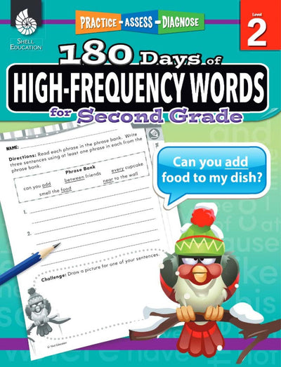 180 Days of High-Frequency Words for Second Grade - Learn to Read Second Grade Workbook - Improves Sight Words Recognition and Reading Comprehension for Grade 2, Ages 7 to 9 (180 Days of Practice)