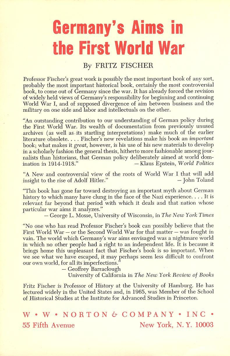 Germany's Aims in the First World War