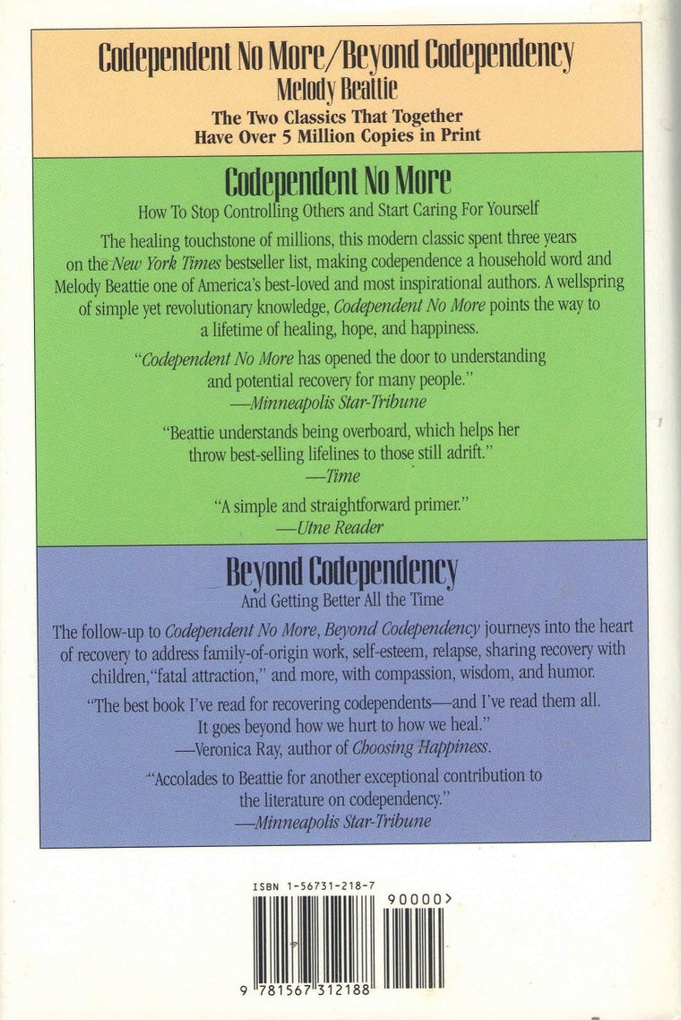 Codependent No More & Beyond Codependency — back cover