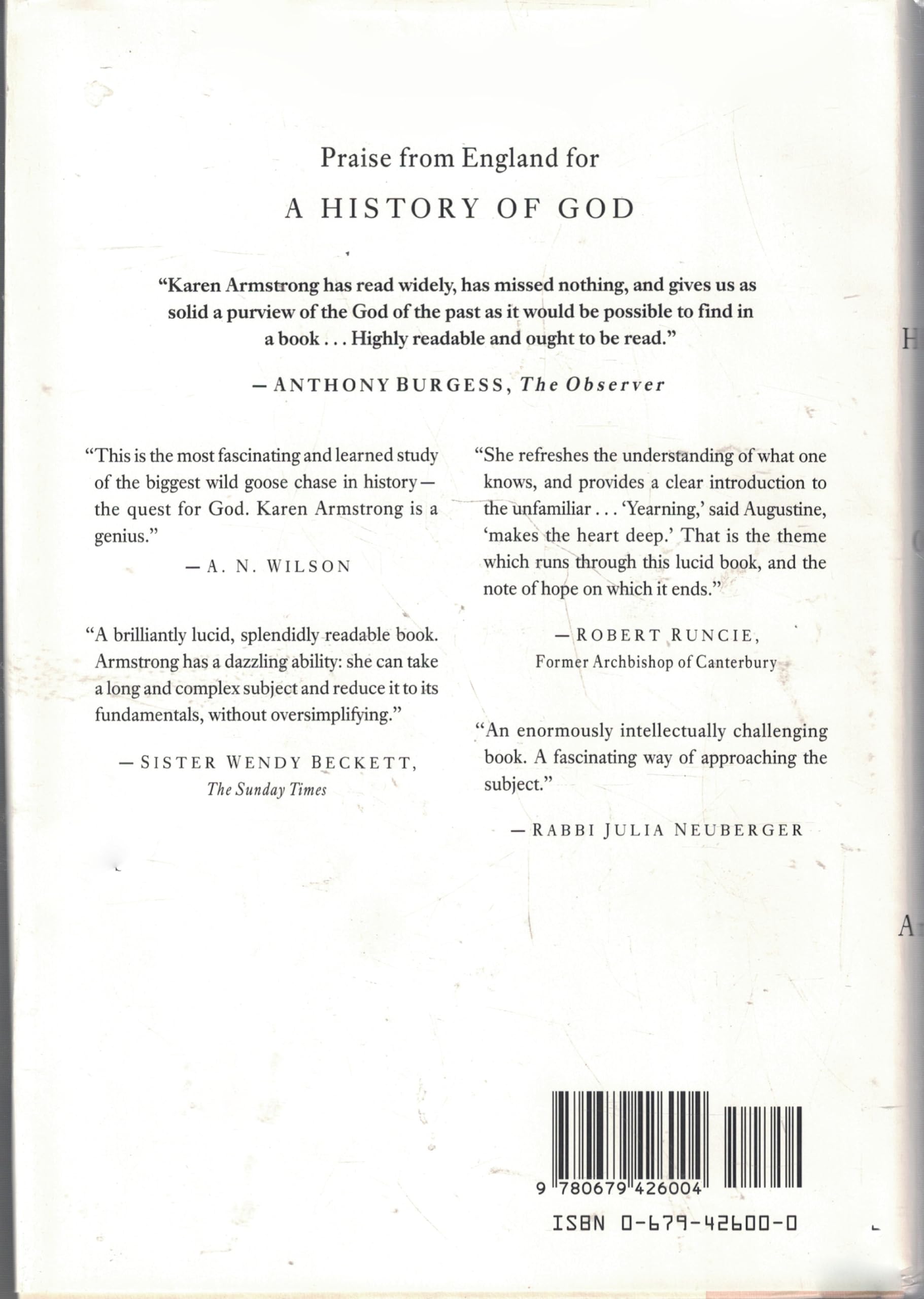History Of God: The 4000-Year Quest of Judaism, Christianity, and Islam