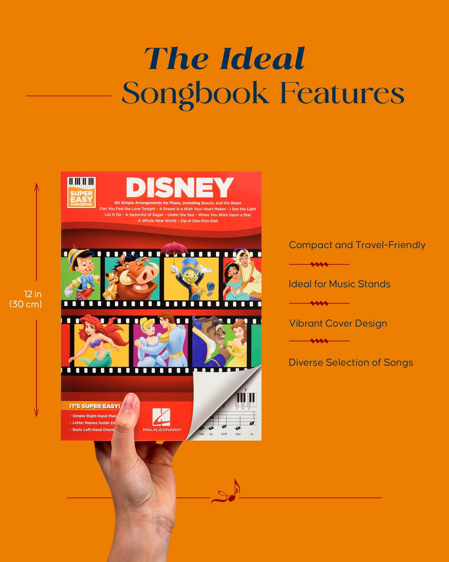 Disney Super Easy Songbook  Easy Piano Sheet Music for Beginners  60 Classic Disney Songs with Lyrics and Chord Diagrams  Piano Music Book for Kids Students and Teachers  Fun Learning Gift