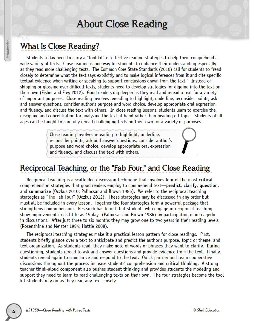 Close Reading with Paired Texts Level 2