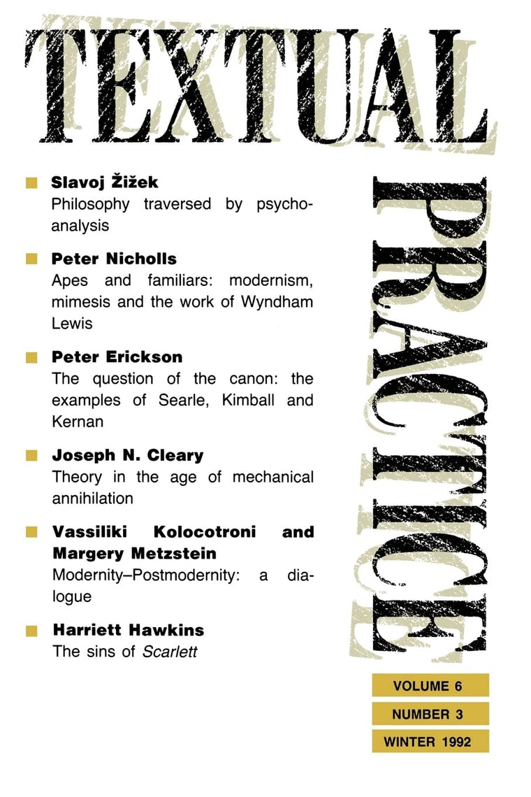 Textual Practice: Volume 6, Issue 3 (Textual Practice Journal)