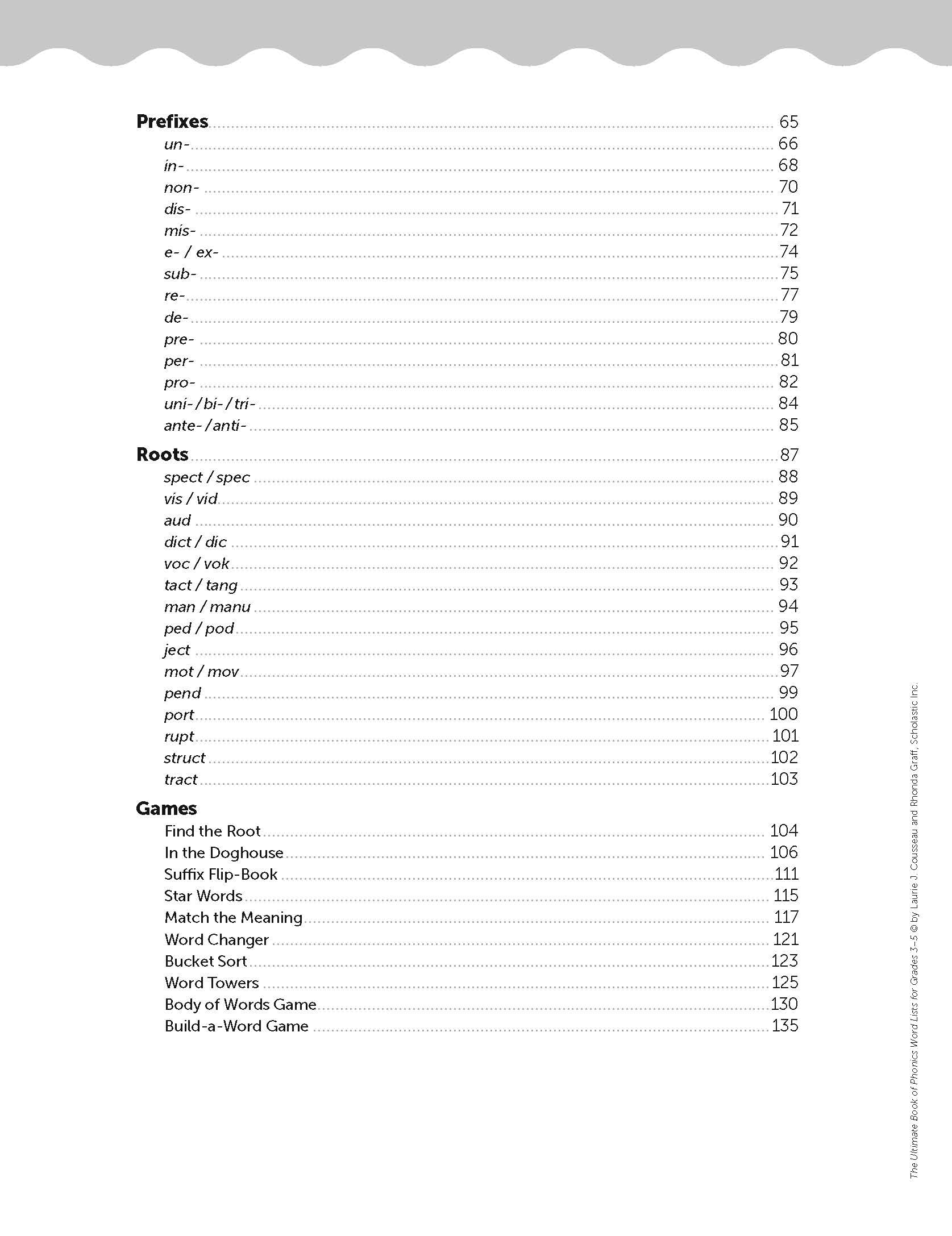 The Ultimate Book of Phonics Word Lists: Grades 3-5: Games & Word Lists for Reading, Writing, and Word Study