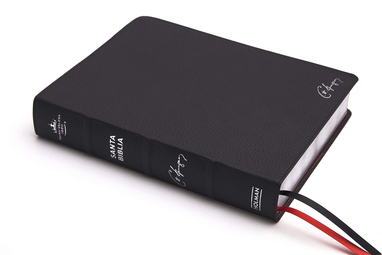RVR 1960 Biblia de estudio Spurgeon, negro piel genuina (Spanish Edition)