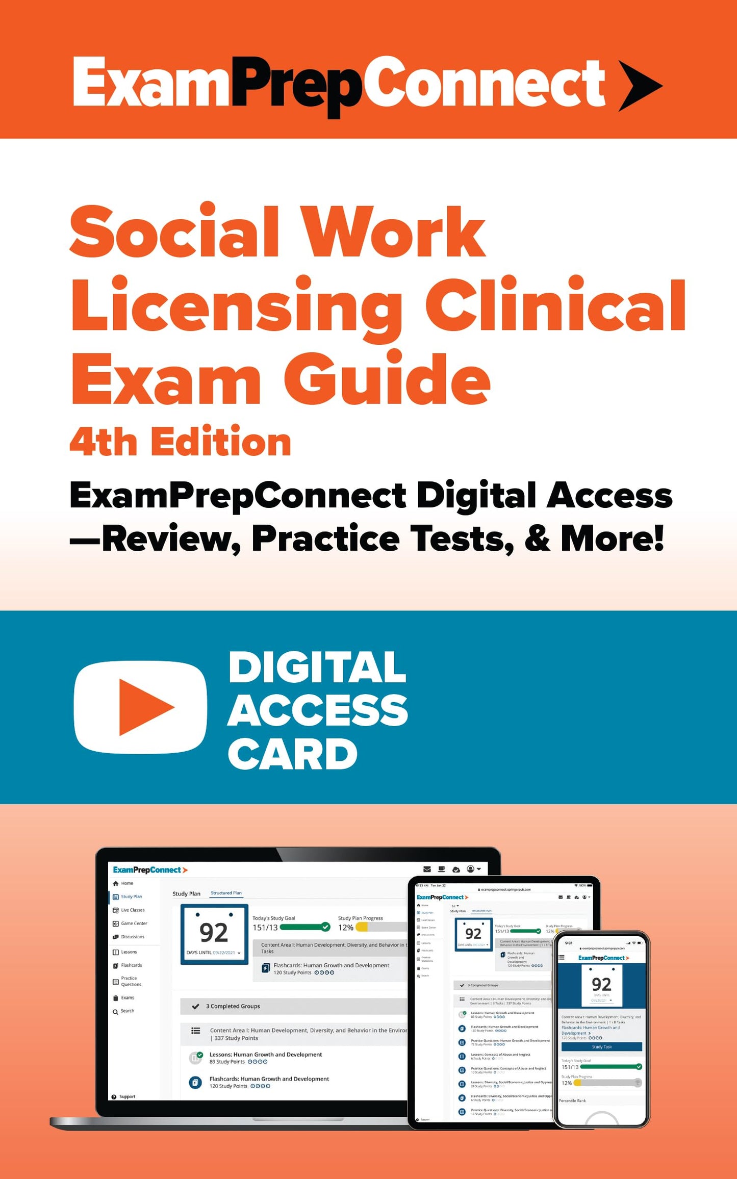 Social Work Licensing Clinical Exam Guide (Digital Access Card): ExamPrepConnect Digital Access-Review, Practice Tests, & More!