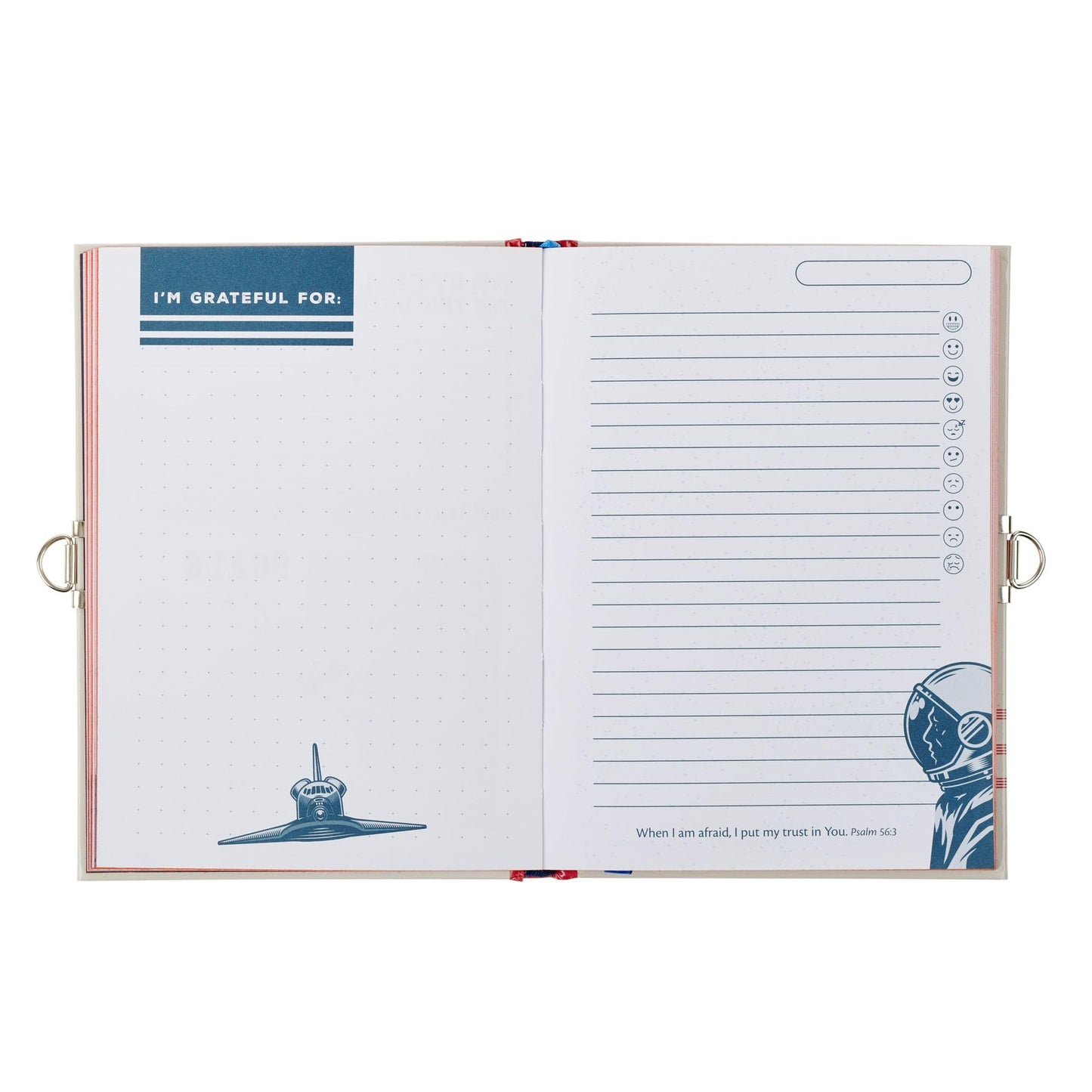 Secret Diary with Lock/Keys, Boys Interactive Christian Journal with Writing Prompts Teen, Tween Strong and Courageous Josh. 1:9 Bible Verse