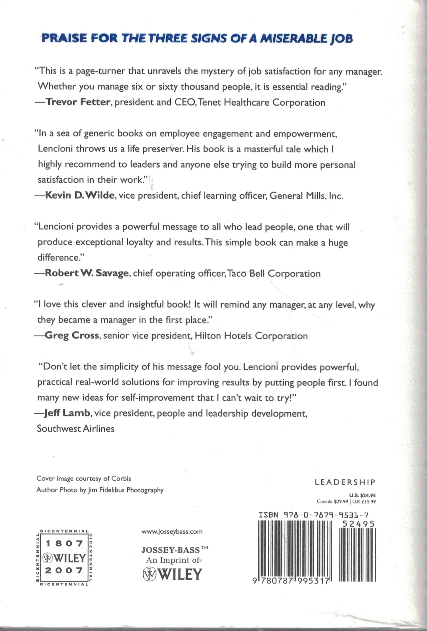 The Three Signs of a Miserable Job: A Fable For Managers (and Their Employees)