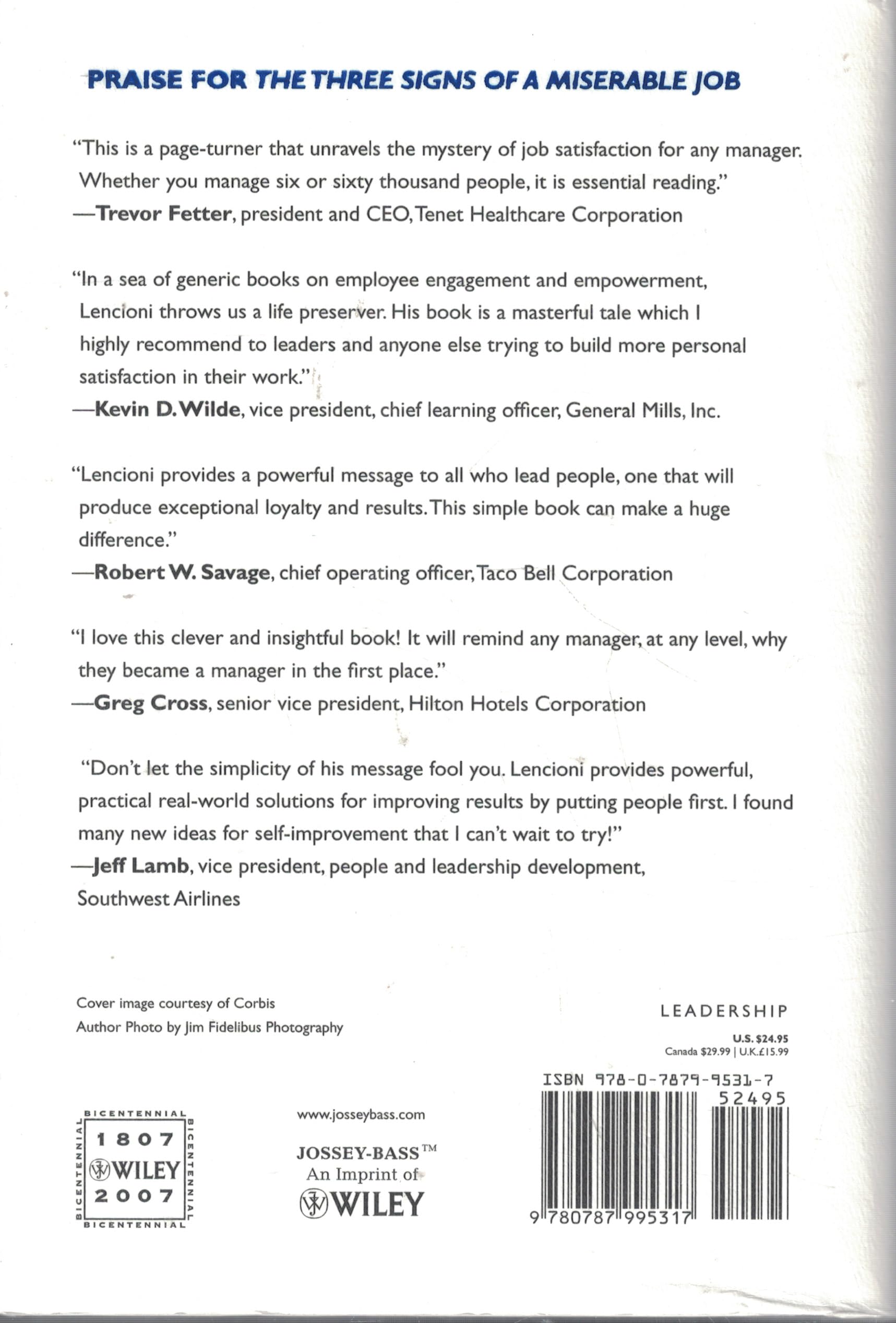 The Three Signs of a Miserable Job: A Fable For Managers (and Their Employees)