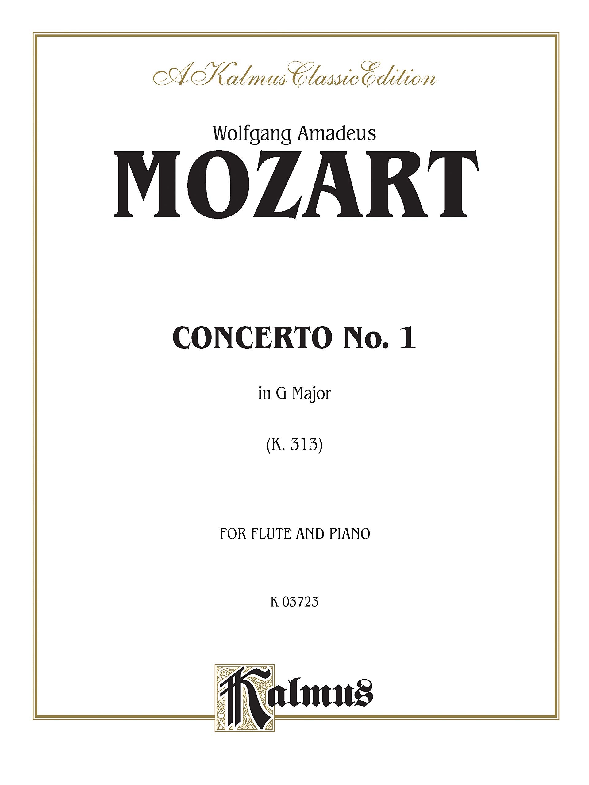 Flute Concerto No. 1, K. 313 (G Major) (Orch.): Part(s) (Kalmus Edition)