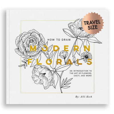 How To Draw Modern Florals (Mini): A Pocket-Sized Road Trip Book (Creative Gifts) (Travel Activities Series)