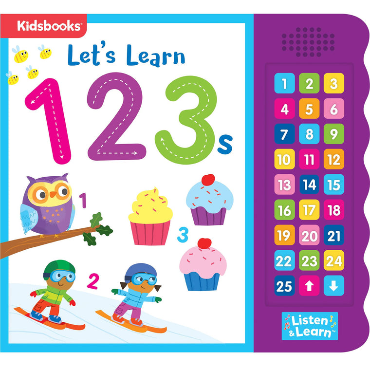 Lets Learn 123s - Interactive Toddler Counting Sound Book with 27 Buttons  Tracing, Number Recognition, Children's Board Book  Learn Numbers 1-25  Fun Early Learning Activities for Boys & Girls