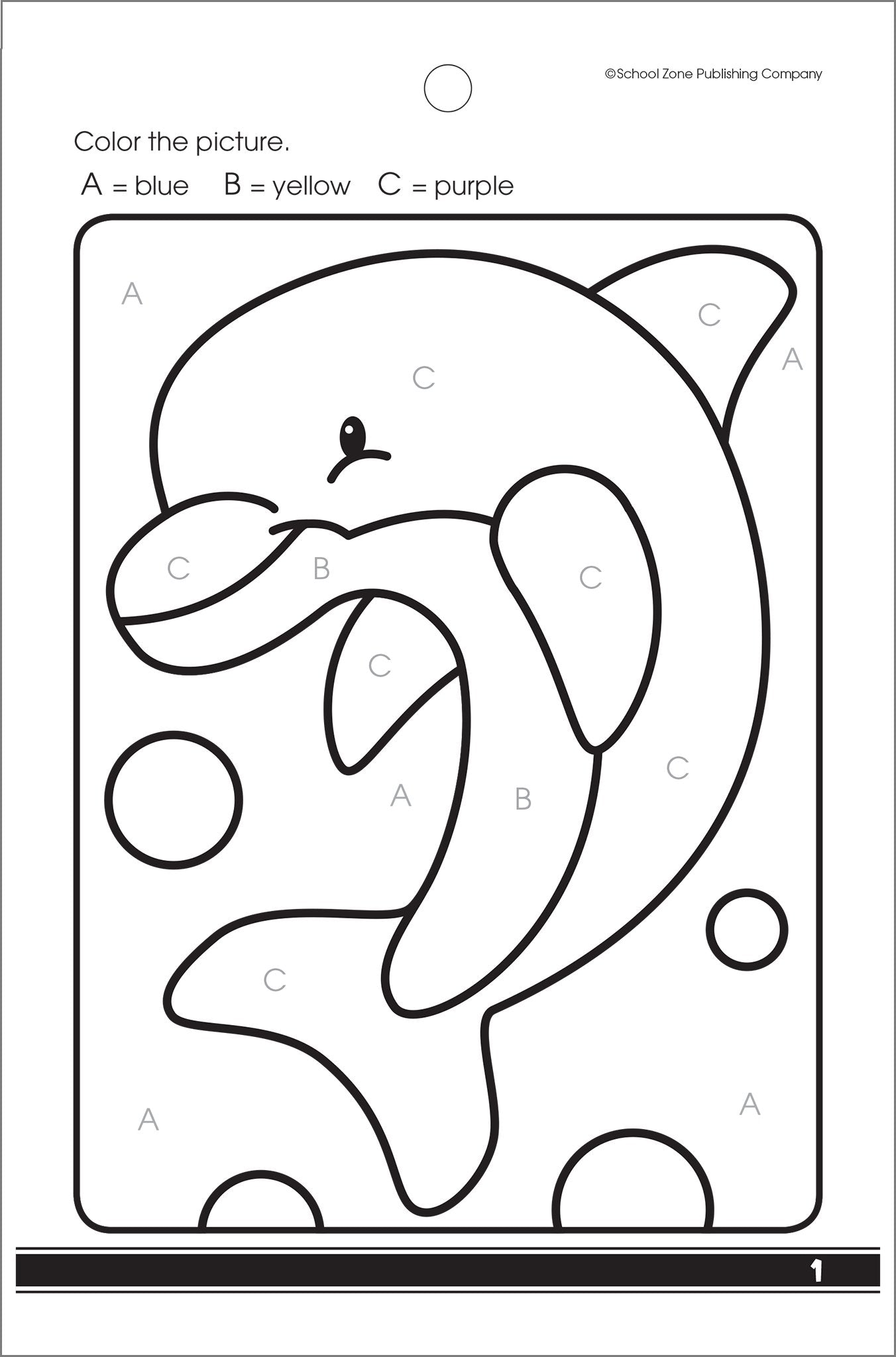 School Zone - My First Coloring Fun Workbook - Ages 3 to 6, Preschool to Kindergarten, Numbers, Counting, Letters, Alphabet, Shape Identification, and More (School Zone Little Busy Book Series)