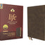 NIV, Life Application Study Bible, Third Edition, Bonded Leather, Brown, Red Letter, Thumb Indexed