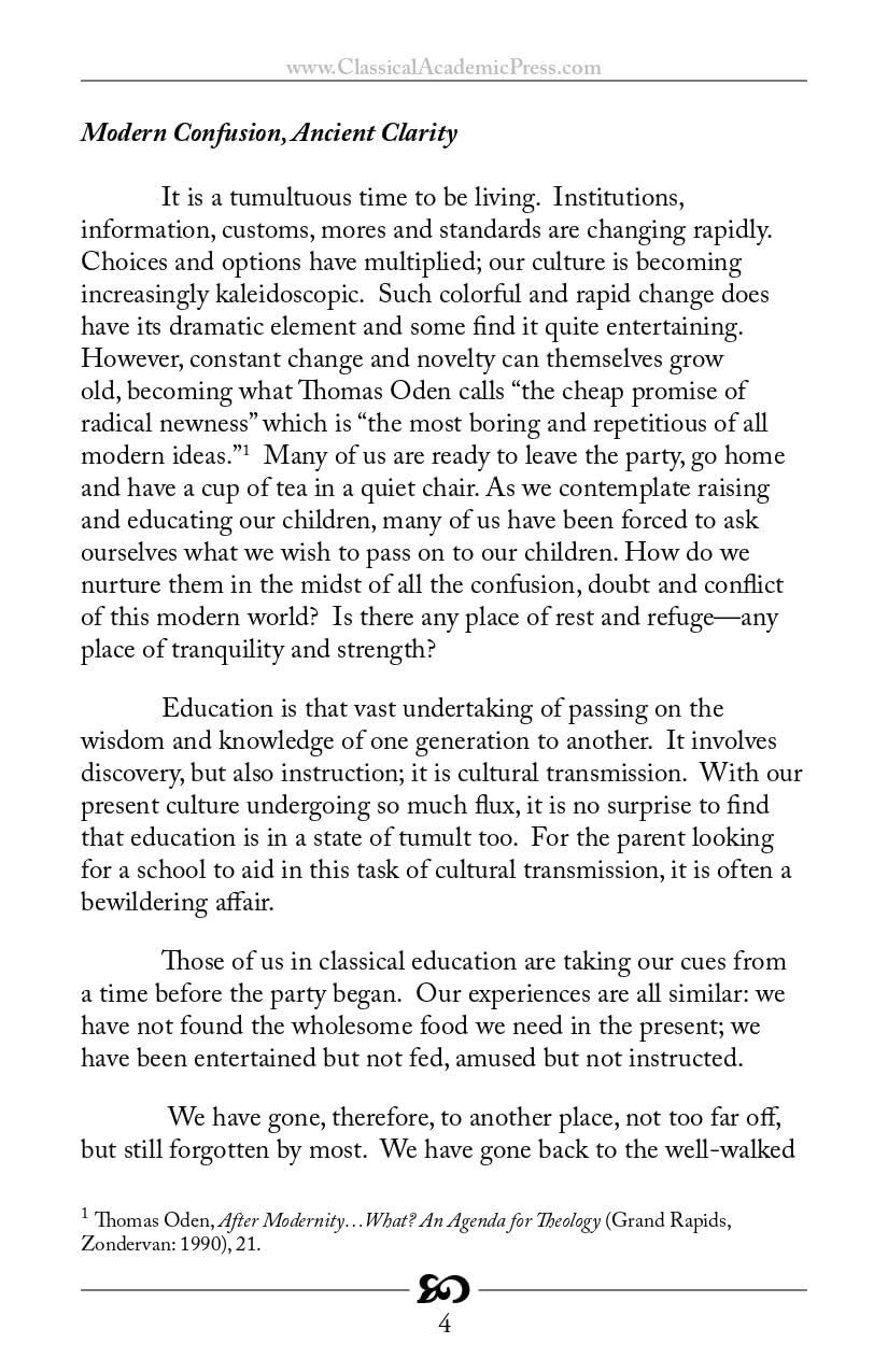 An Introduction to Classical Education (Latin Edition)