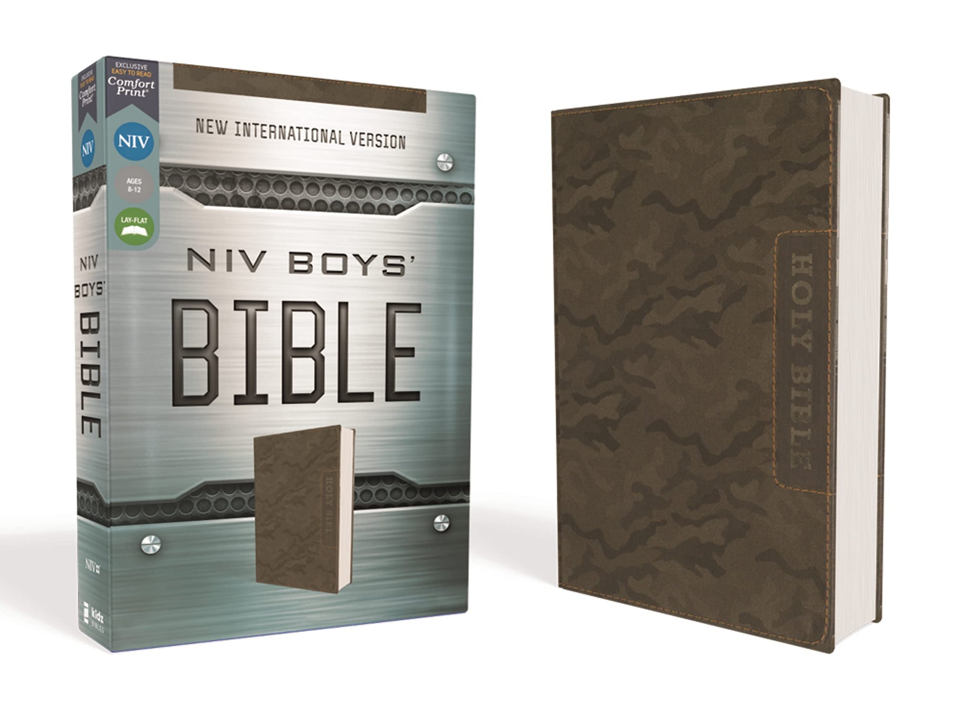 NIV, Boys' Bible, Leathersoft, Brown Camo, Comfort Print: A Foundation for Lifelong Faith and Learning for Boys Ages 8-12