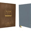 NASB, Thinline Bible, Large Print, Genuine Leather, Buffalo, Blue, Red Letter, 1995 Text, Comfort Print