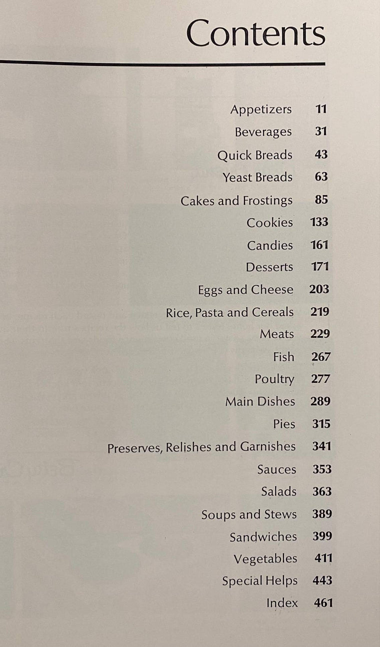 Betty Crocker's Cookbook — back cover