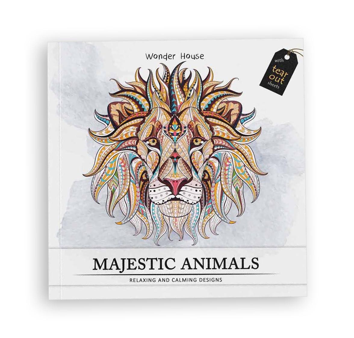 Majestic Animals: Colouring books for Adults with tear out sheets