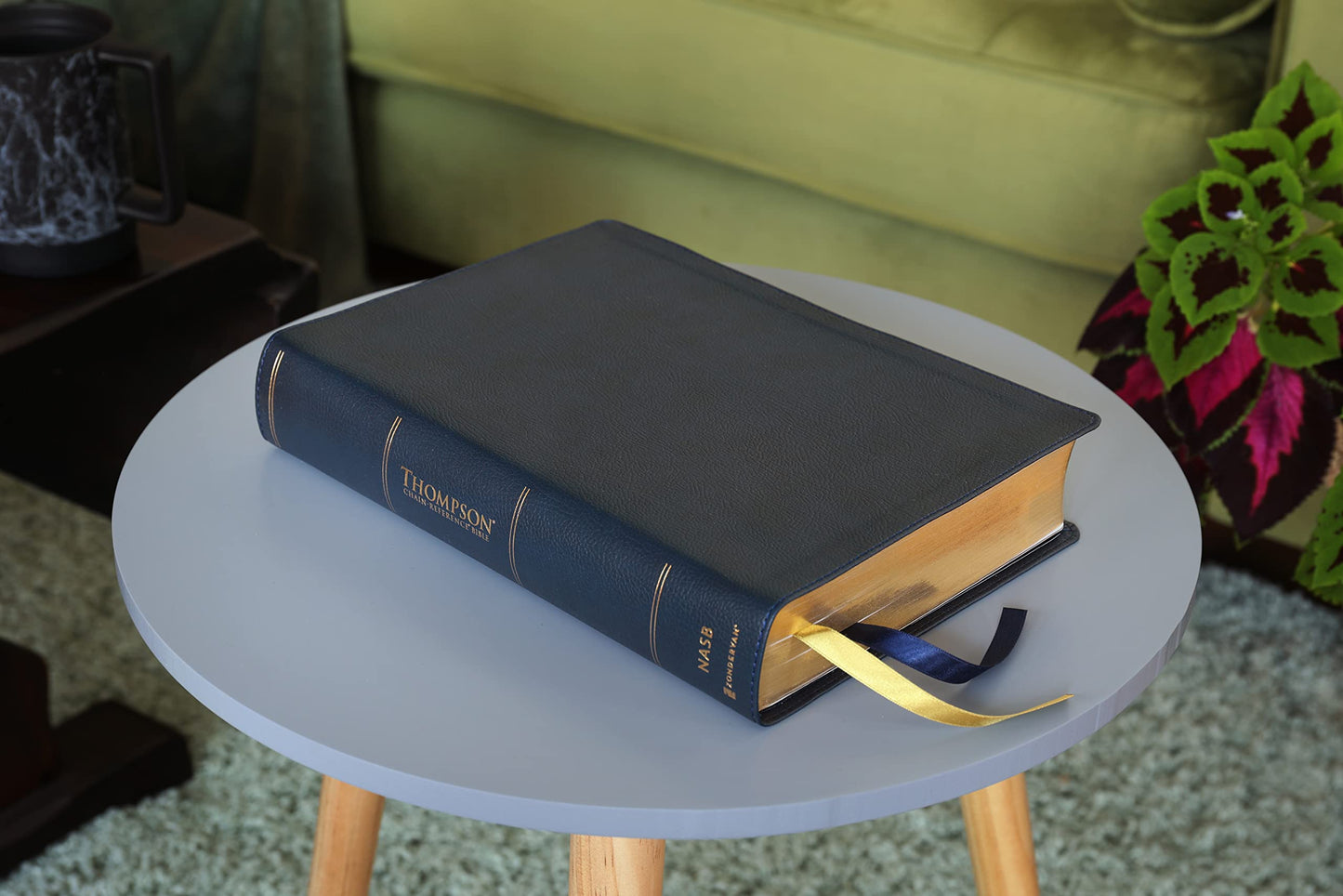 NASB, Thompson Chain-Reference Bible, Large Print, Leathersoft, Navy, 1995 Text, Red Letter, Thumb Indexed, Comfort Print
