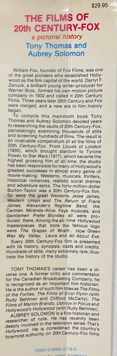 The films of 20th Century-Fox: A pictorial history