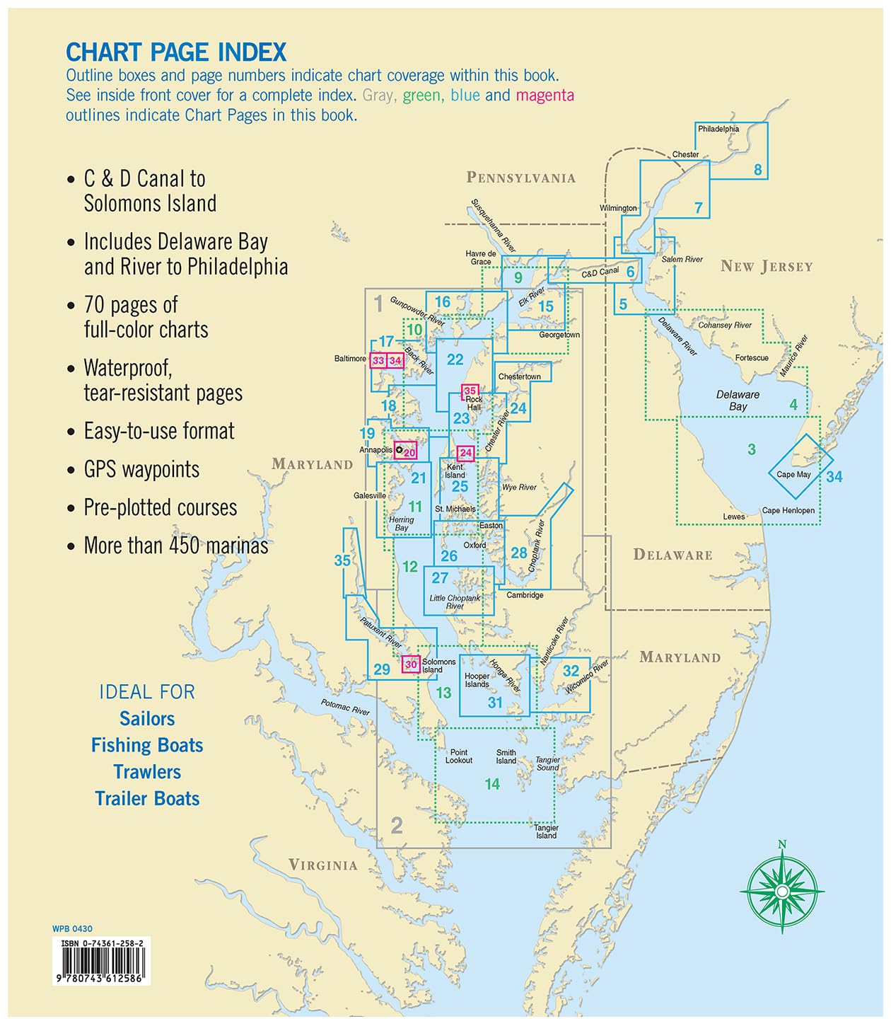 Upper Chesapeake Bay MAPTECH Waterproof Chart 2nd Edition