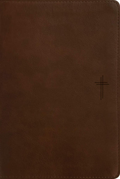 NLT Compact Bible, Filament Enabled (LeatherLike, Rustic Brown Cross, Red Letter)