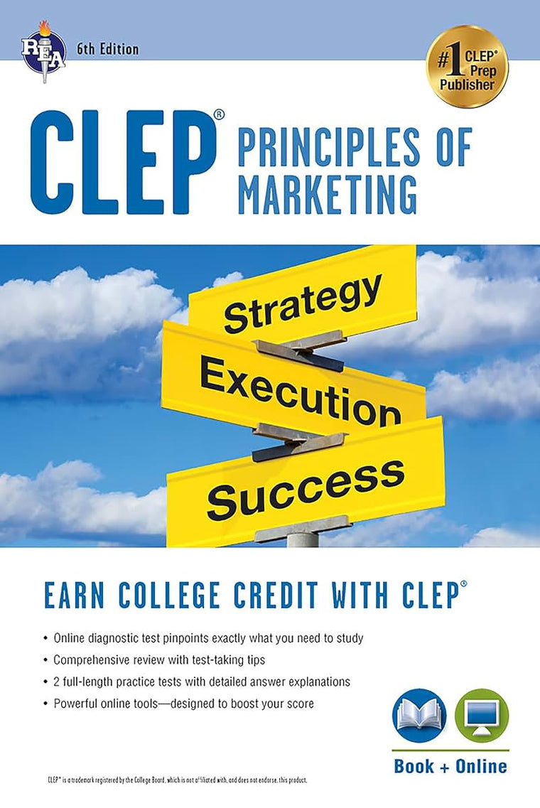 CLEP Principles of Marketing Book + Online (CLEP Test Preparation)