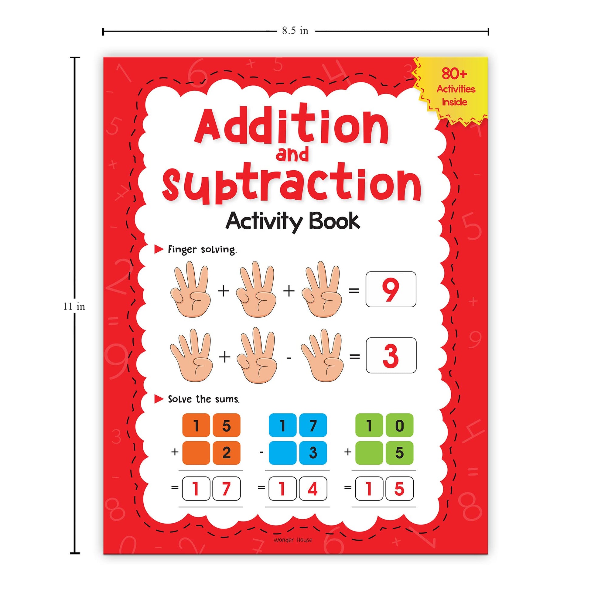 Addition and Subtraction Activity Book For Children - 80+ Activities Inside