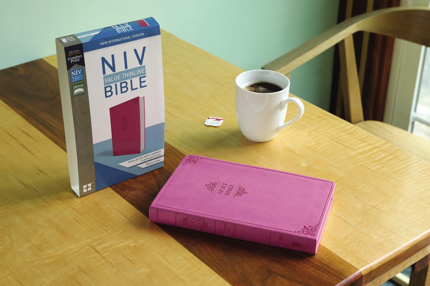 NIV Value Thinline Bible Leathersoft Pink Comfort Print