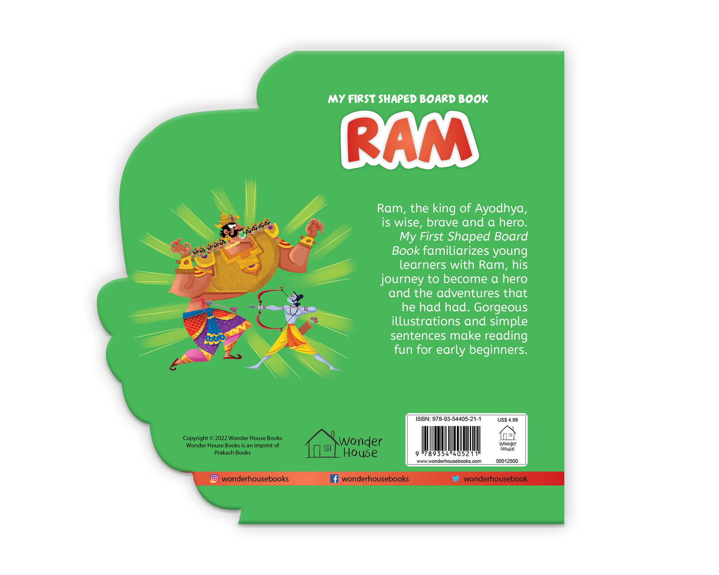 My First Shaped Board Book: Illustrated Ram Hindu Mythology Book for Kids Age 2+ (Indian Gods and Go