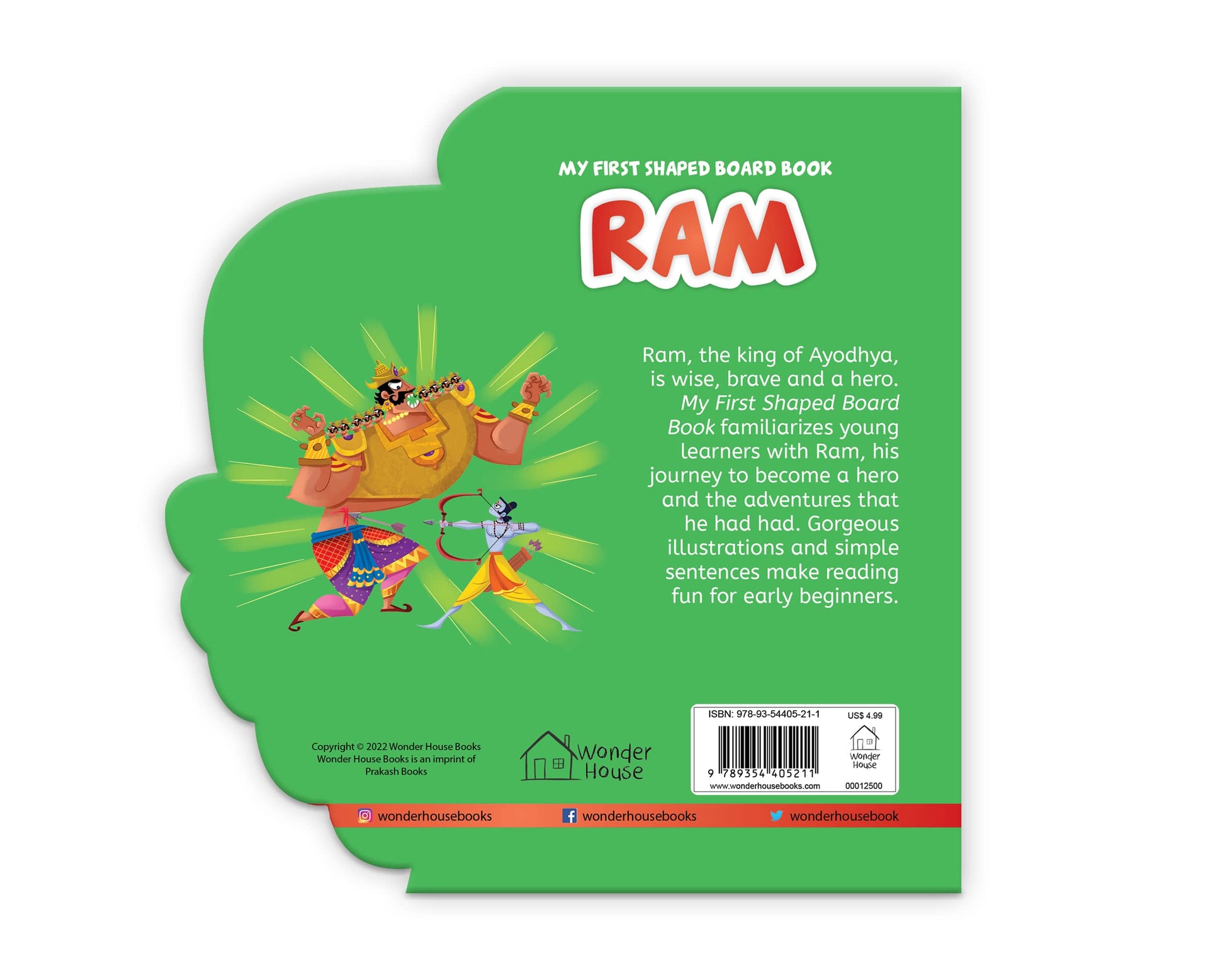 My First Shaped Board Book: Illustrated Ram Hindu Mythology Book for Kids Age 2+ (Indian Gods and Go